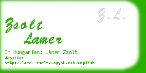 zsolt lamer business card