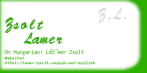 zsolt lamer business card